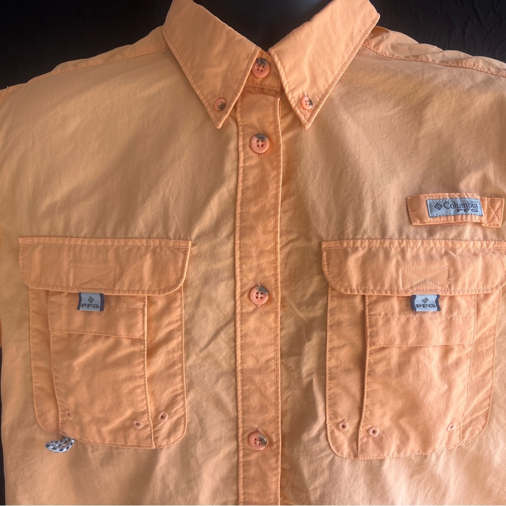 Columbia Sportswear Button Up Shirt Large Fishing Outdoor Vented Performance